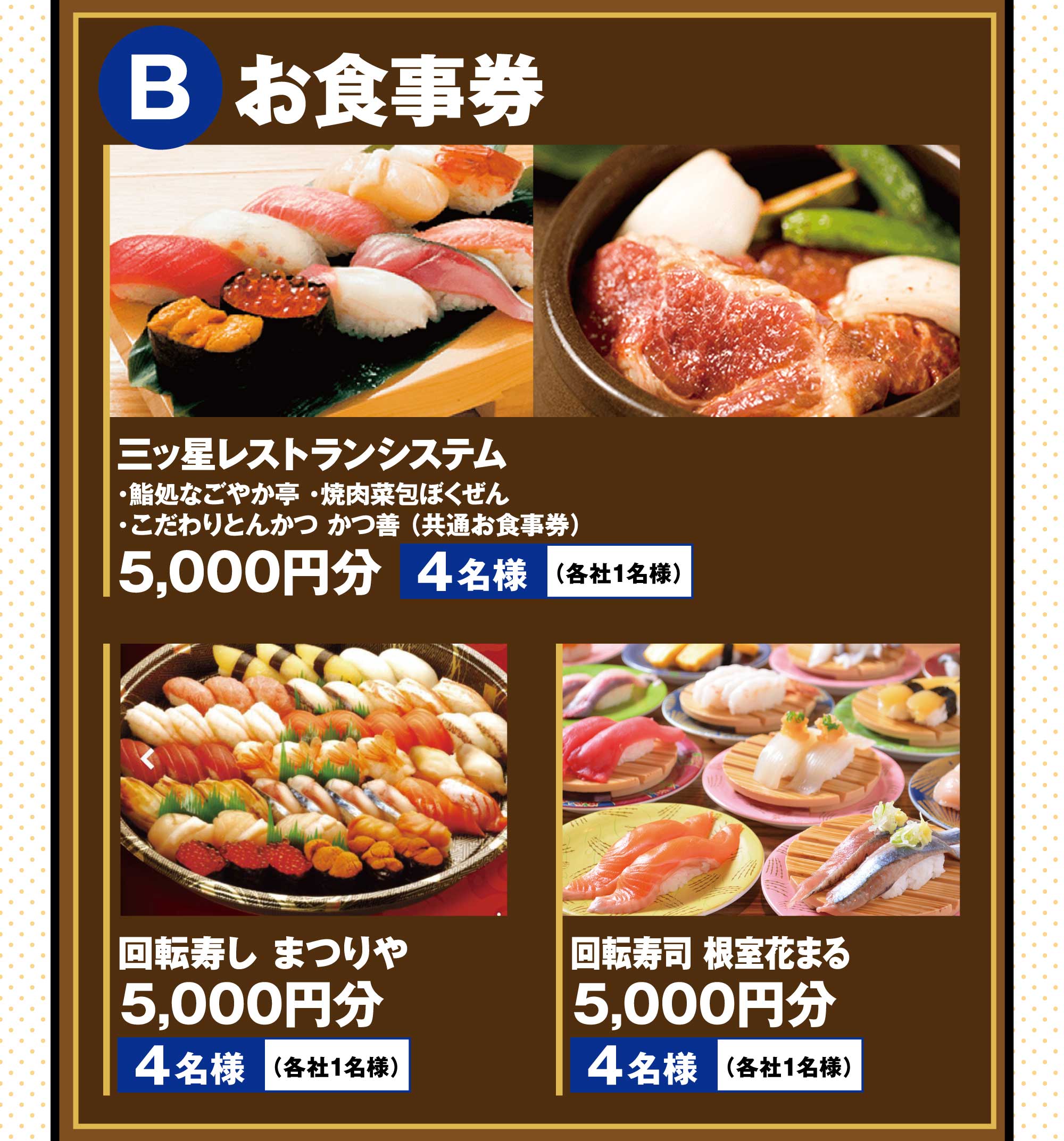 三つ星レストランシステム お食事券15,000円分（なごやか亭 ぼくぜん 牧歌園 - 食品